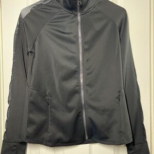 Apana Women’s Athletic Jacket Thumbhole Long Sleeve Full Zip Black Size S